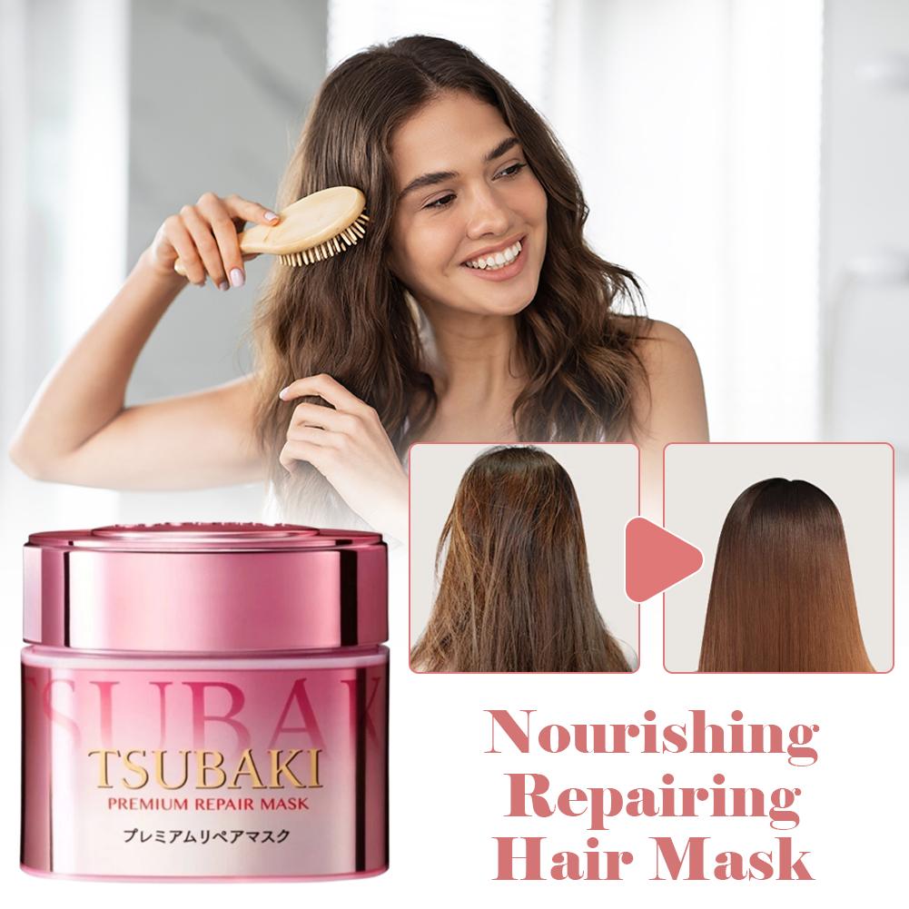 Hair Care Japanese - TSUBAKI 180g サロンヘアマスク リペア ドライ エッセンシャルオイル