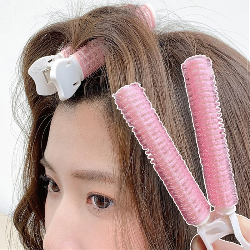 Hair Care Korea - ナチュラルヘアルートふわふわクリップカーリーヘアローラーとキュラー前髪ヘアスタイリングクリップ毛怠惰な韓国スタイリングアクセサリーブラック