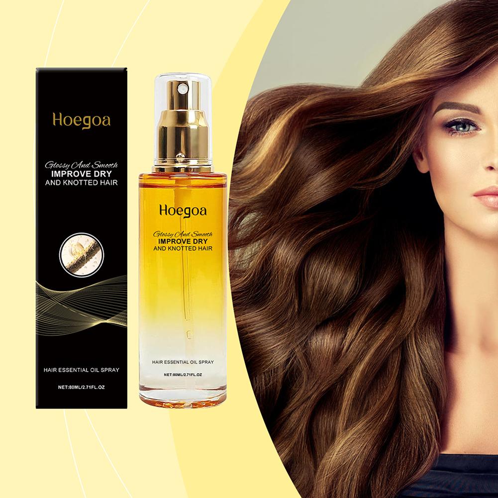Hair Care Fragrance Essential Oil - 1 個ヘアケアエッセンシャルオイルスプレー PreveSnt 不安解消ケア染色柔軟性皮膚乾燥香り残り修復ホット K8Z8