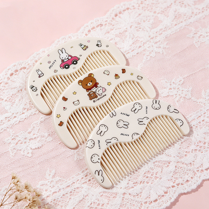 Hair Care Gift - かわいいミッフィーかわいい櫛ポータブル帯電防止理髪櫛学生女の子ポータブル櫛ギフトおもちゃ女の子のため
