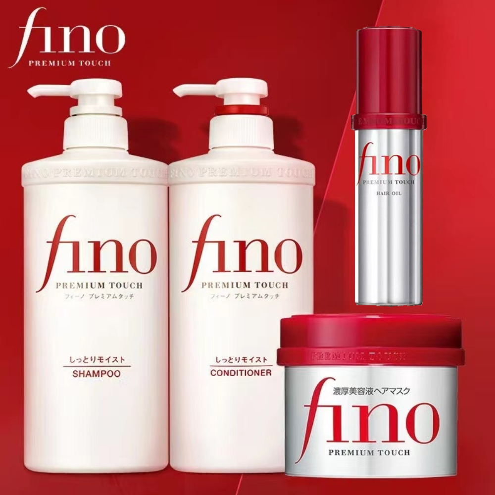 Hair Care Japanese - フィノプレミアムタッチヘアケアセット - 550ml コラーゲンケラチンシャンプー＆コンディショナー、230g シャイニーヘアマスク、乾燥ダメージヘア補修