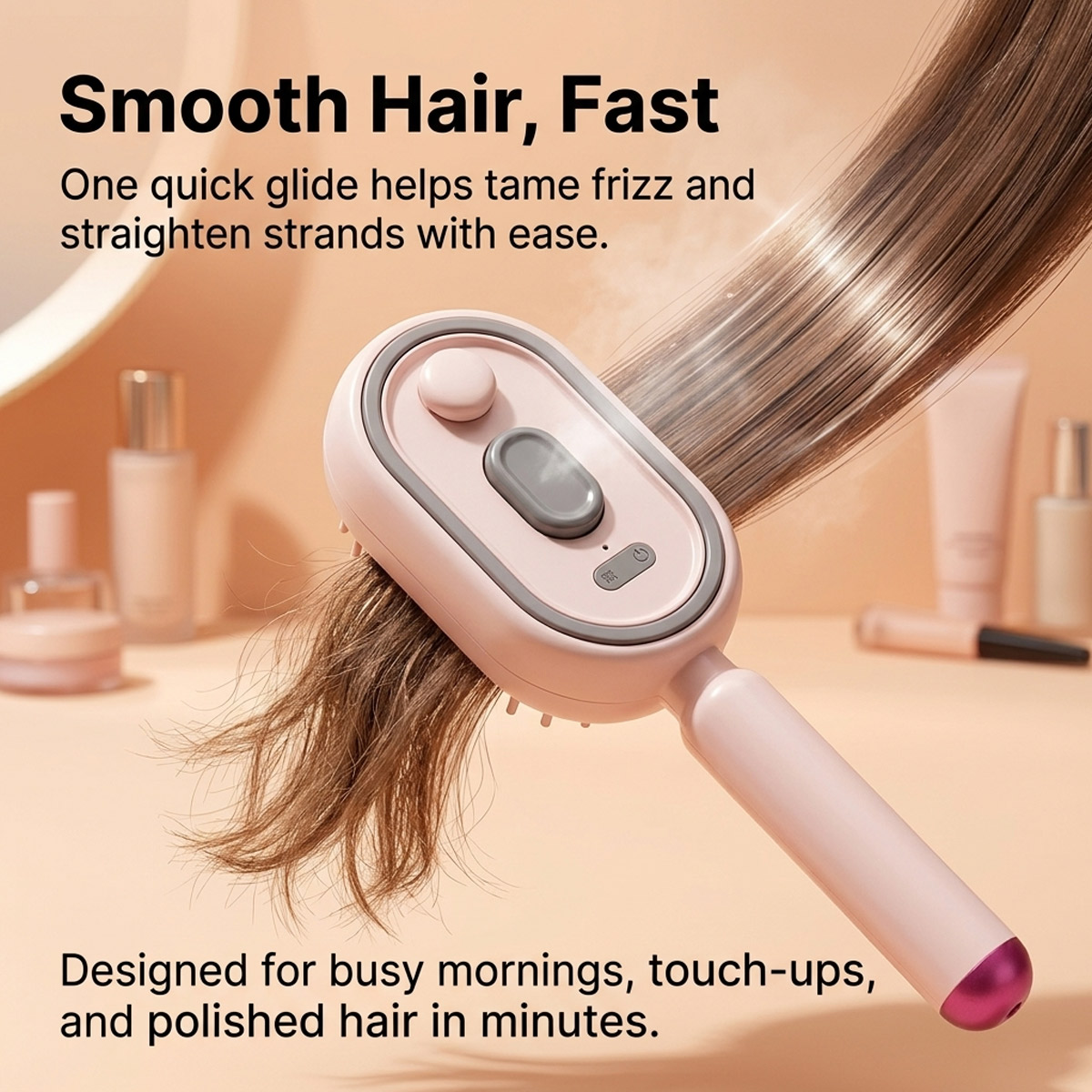 Hair Care Gift - 電動セルフクリーニングヘアコーム エアクッションスプレー エッセンシャルオイル スカルプマッサージャー 女性用ヘアケアスタイリングツール ギフト