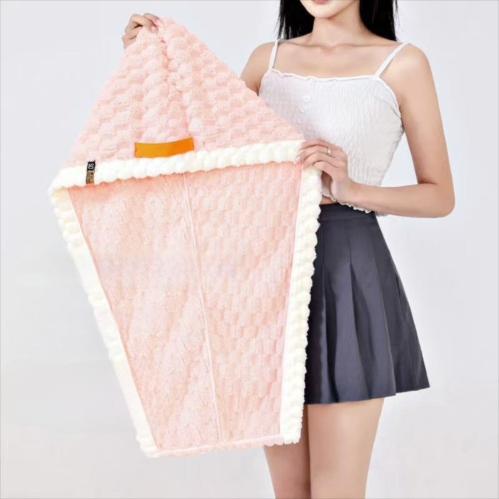 Hair Turban Towel - 再利用可能な特大速乾ヘアタオル、幅広のつば付き、柔らかく超吸収性のあるマイクロファイバーターバン、厚手で長い男女兼用ヘアタオル