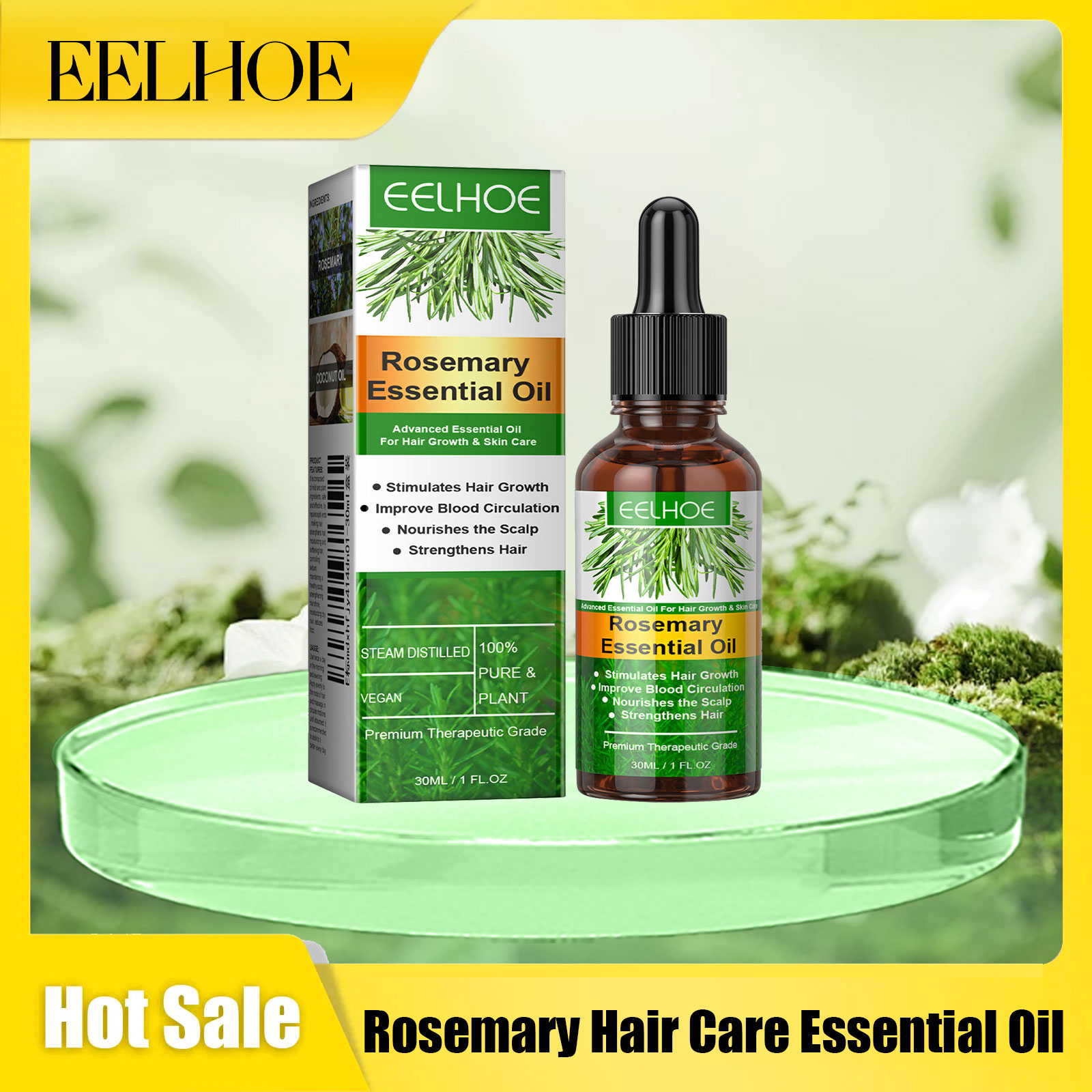 Rosemary Hair Oil - イールホー ローズマリー ヘアケア エッセンシャルオイル 育毛促進 脱毛抑制