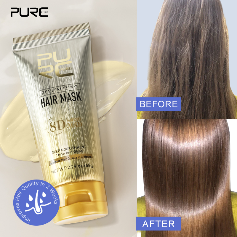 Hair Care Hair Mask - PURC アルガンオイルヘアマスクスムージング修復ダメージ縮れヘアトリートメント矯正栄養輝きヘアケア 65 グラム新発売
