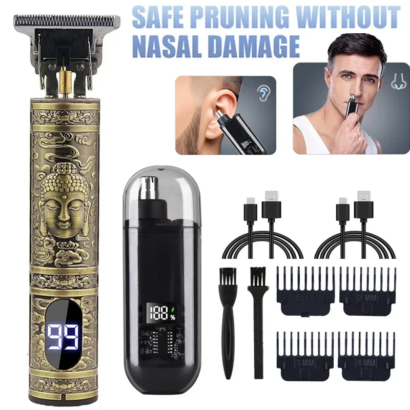 Hair Care Gift - ポータブルT9バリカン 鼻毛カッター 彼氏へのプレゼント USB充電式 ヘアカット 電気バリカン