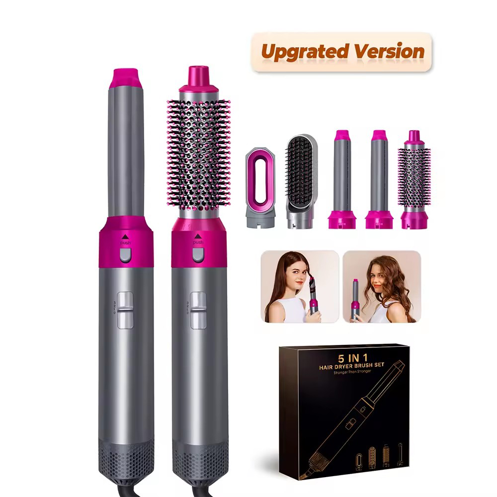Hair Care Japanese - ヘアドライヤー 5-In-1 電気ヘアコーム マイナスイオン ストレート カーラー