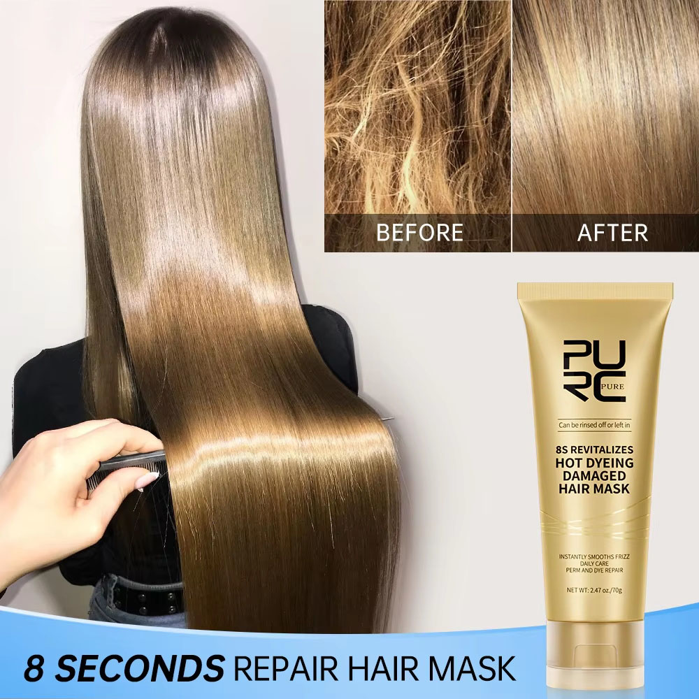 Hair Care Keratin Treatment - マジック 8 秒マジックヘアマスクケラチンストレート修復ダメージ縮れ毛治療ソフトスムージングプロフェッショナルヘアケアクリーム