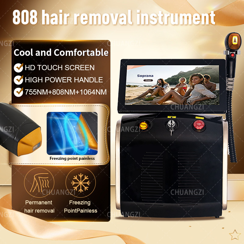 Hair Care Or Haircare - 808nmダイオードレーザー脱毛機アイスプラチナ5000W 3波長アレキサンドライト永久脱毛無痛物理的ボディケア機器