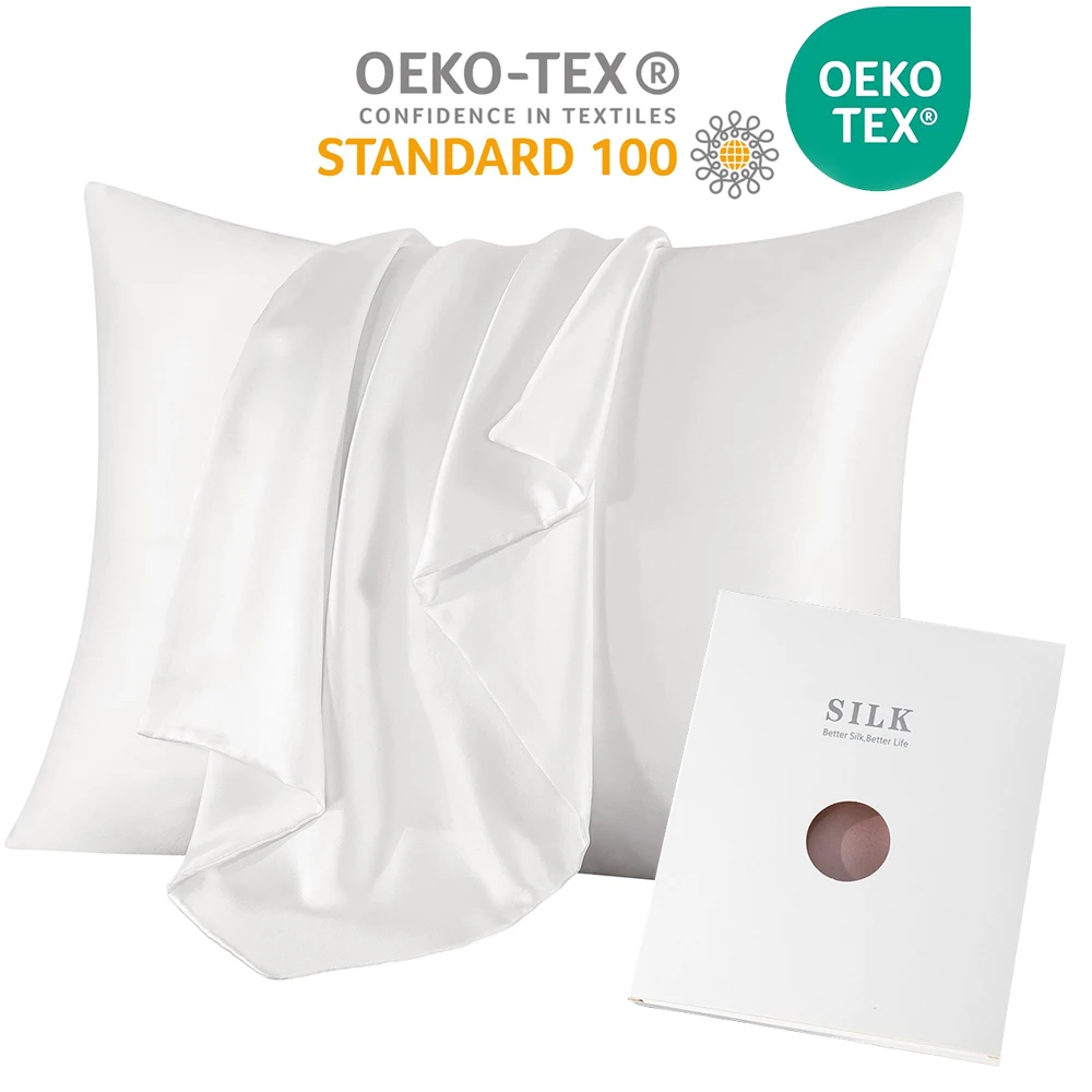 Satin Pillowcase Silk - 6A 30MM 100%両面純粋天然桑絹枕カバー、高級高品質シルク枕カバー（隠しジッパー付き）