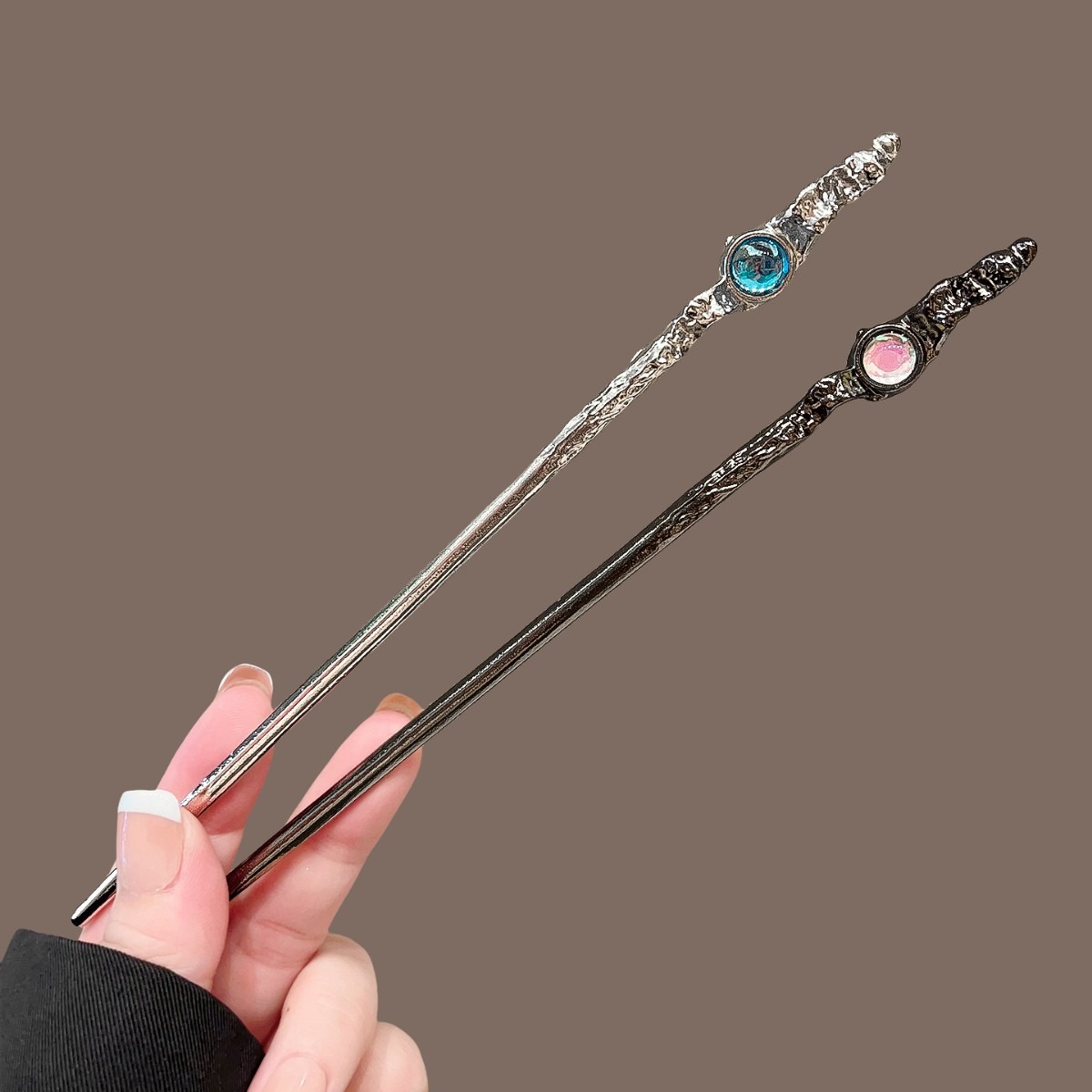 Clip In Hair Piece - 2 個の豪華でエレガントなゴールドミニグラブクリップ女性セット輝くダイヤモンドは毎日の着用に適しています編組ヘアファッショナブルな帽子