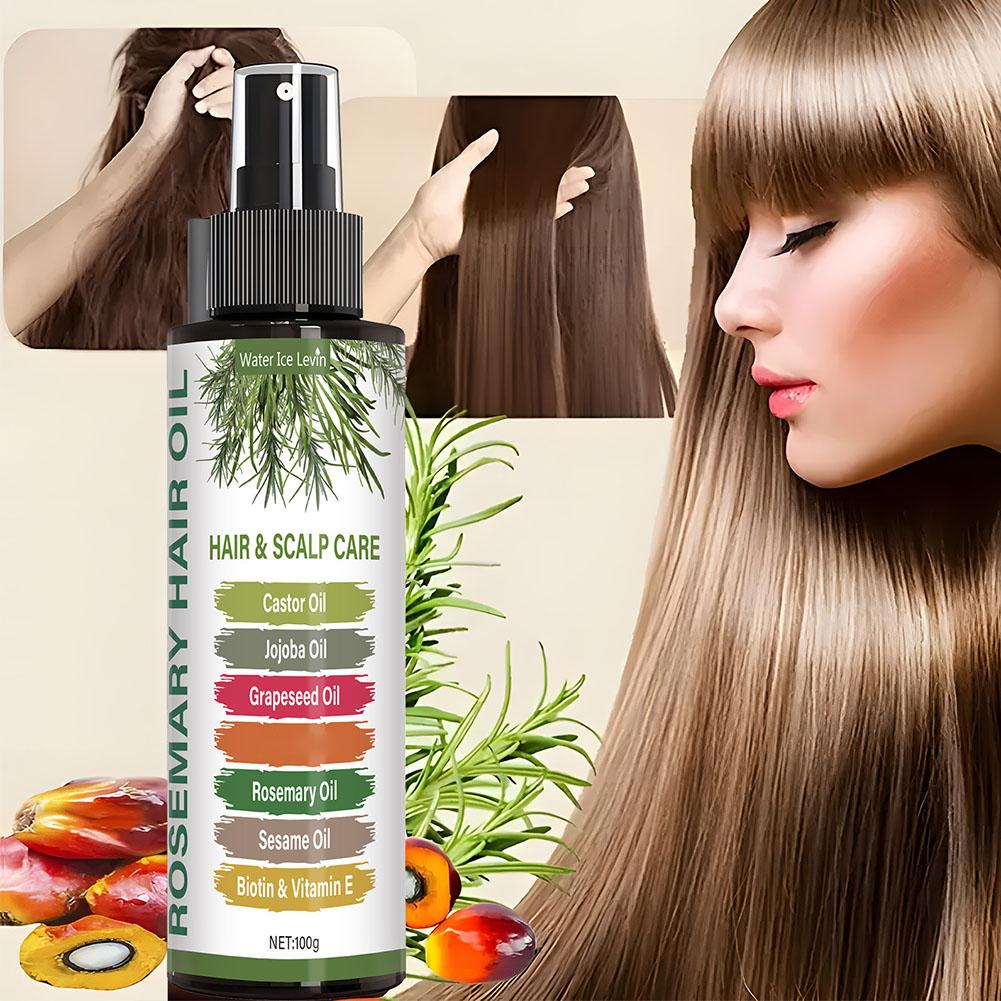 Rosemary Hair Oil - 100 グラムローズマリーオイル頭皮集中エッセンスケアダメージや毛深い髪のためのケア女性男性のための髪の成長光沢のある髪