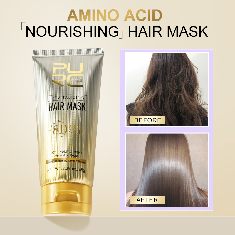 Hair Care Hair Mask - PURC アルガンオイルヘアマスクスムージング強化ソフト栄養コンディショナー修復ダメージ縮れヘアトリートメントヘアケア