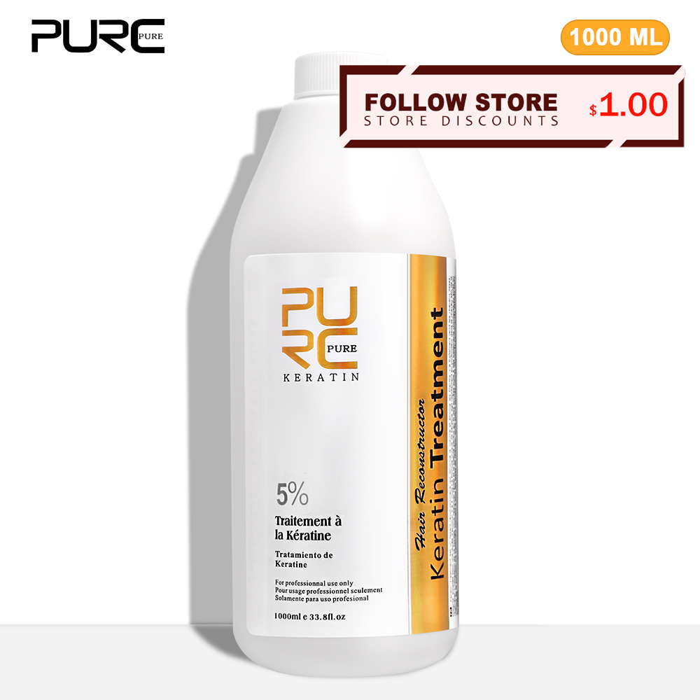 Hair Care Keratin Treatment - Purc-ブラジルのケラチントリートメントスプレー,冷蔵庫の削除,5% ml,プロのサロンケア製品,1000