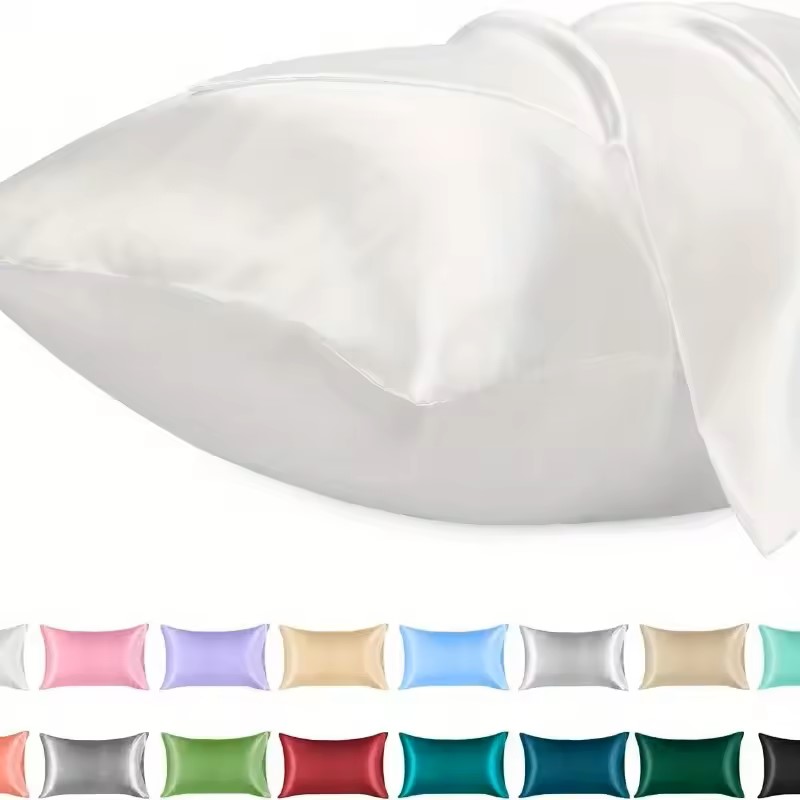 Satin Pillowcase Silk - 1枚入りサテン枕カバー、髪に優しいシルクのような肌触り、滑らかで柔らかい枕カバー、彼女や彼への贈り物