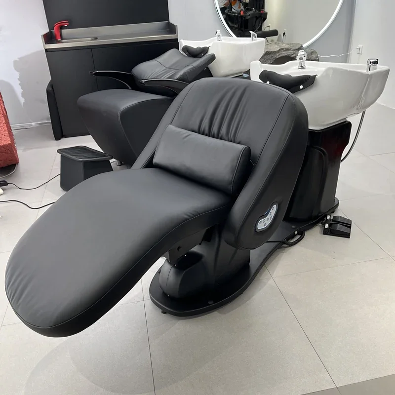 Hair Care Japanese - 理髪店専用のヘルスケア理学療法電動リフトシャンプーベッド回転式座り型日本式半寝型洗髪台。