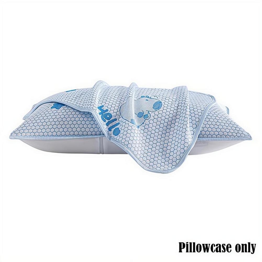 Satin Pillowcase Silk - 夏の涼感アイスシルク枕カバー、アイスビーンズ枕カバーセット、通気性のあるクール寝具、家庭用保護カバー