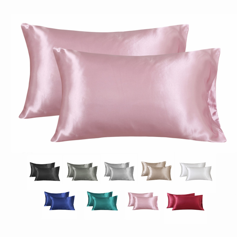 Satin Pillowcase Silk - シルクのような枕カバー シルキーサテンヘアビューティー枕カバー 快適な枕カバー ホームデコレーション枕カバー