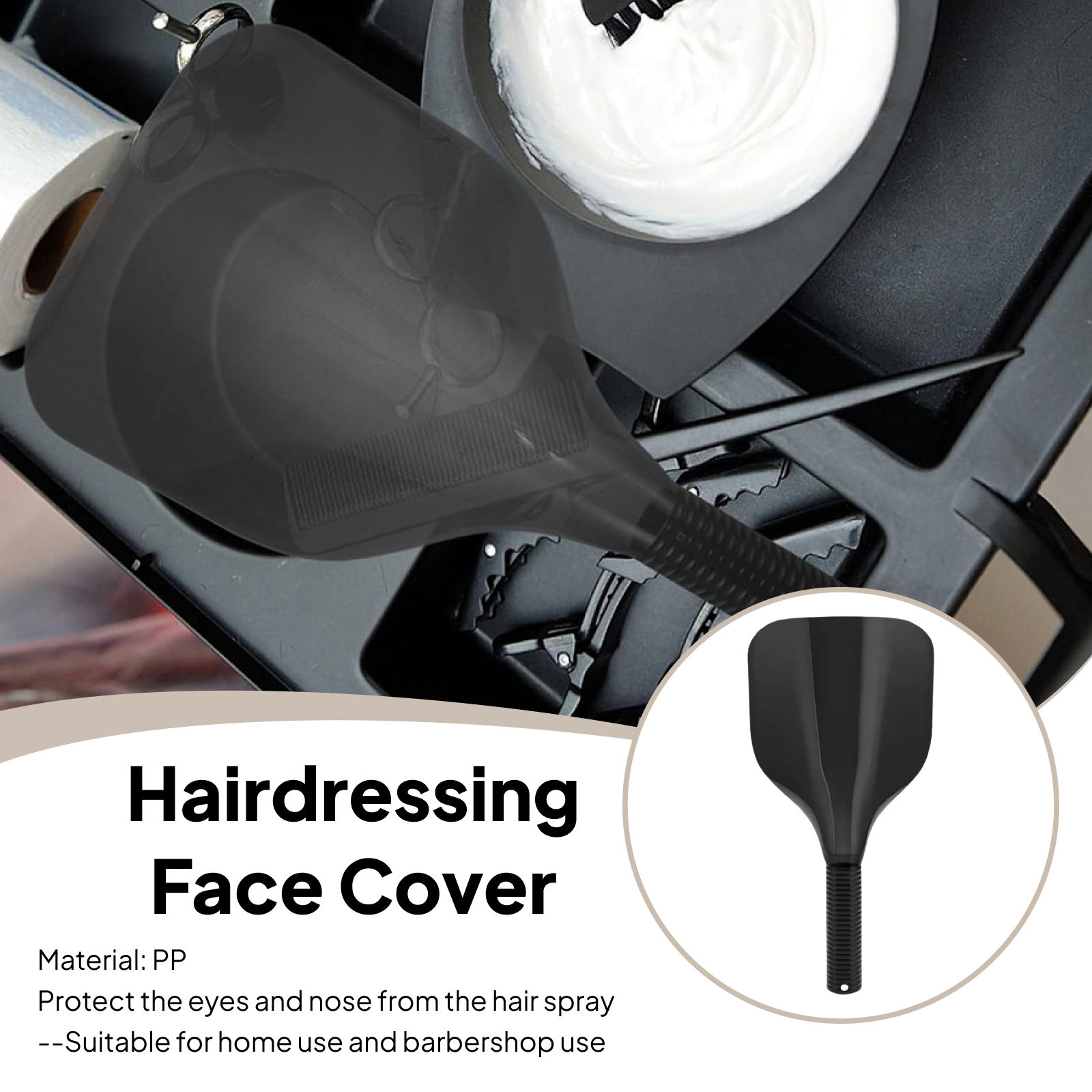 Hair Care Hair Mask - 理髪フェイスカバースプレーフェイスマスクヘアスプレープロフェッショナルヘアカットアイプロテクターカバーアンチスリップ理容用品