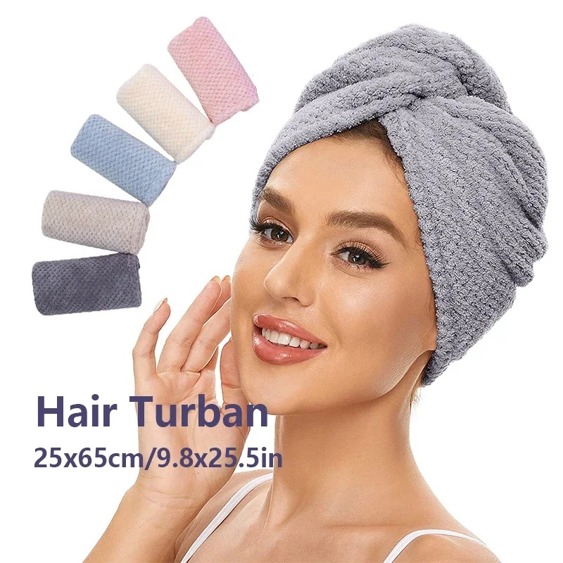 TILONDEX 1PC ストライプ柄コーラルフリースヘアタ - Hair Turban Towel のレビューと価格