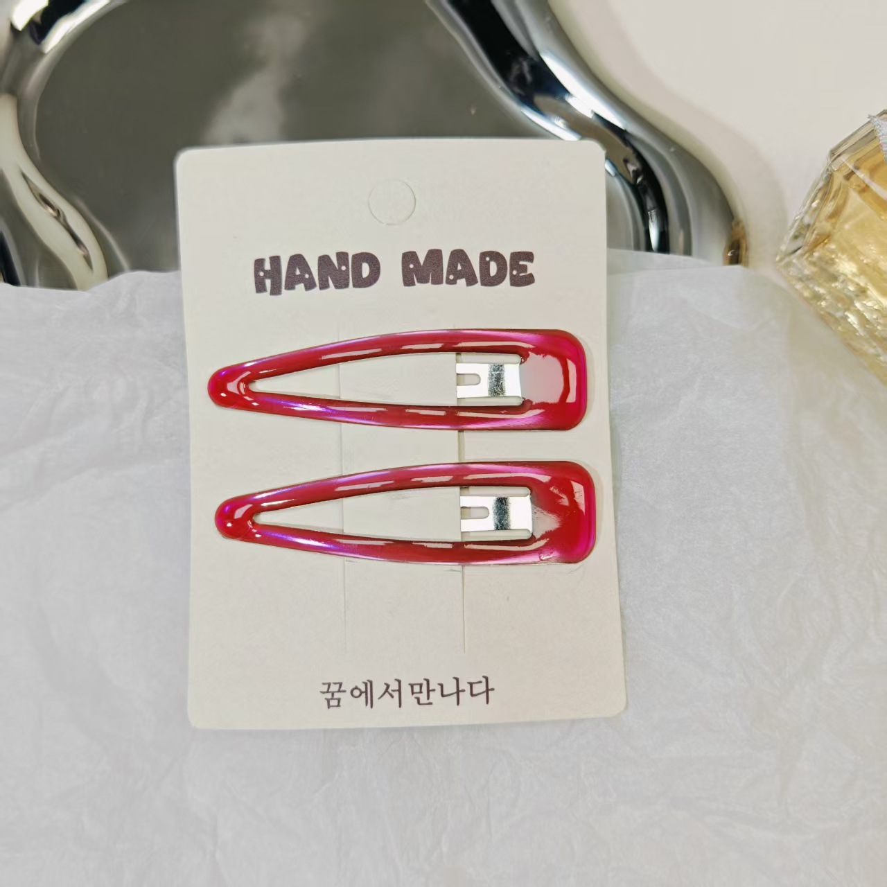 韓国の新しいカラードリップオイル水滴BBクリップ前髪用、新し - Hair Care Korea のレビューと価格