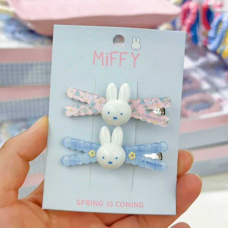 新しいミッフィーウサギの前髪クリップシンプルで甘い写真装飾ク - Clip In Hair Piece のレビューと価格