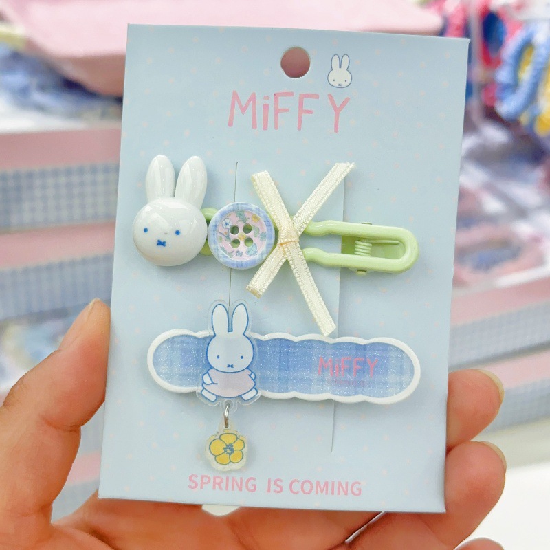新しいミッフィーウサギの前髪クリップシンプルで甘い写真装飾ク - Clip In Hair Piece のレビューと価格