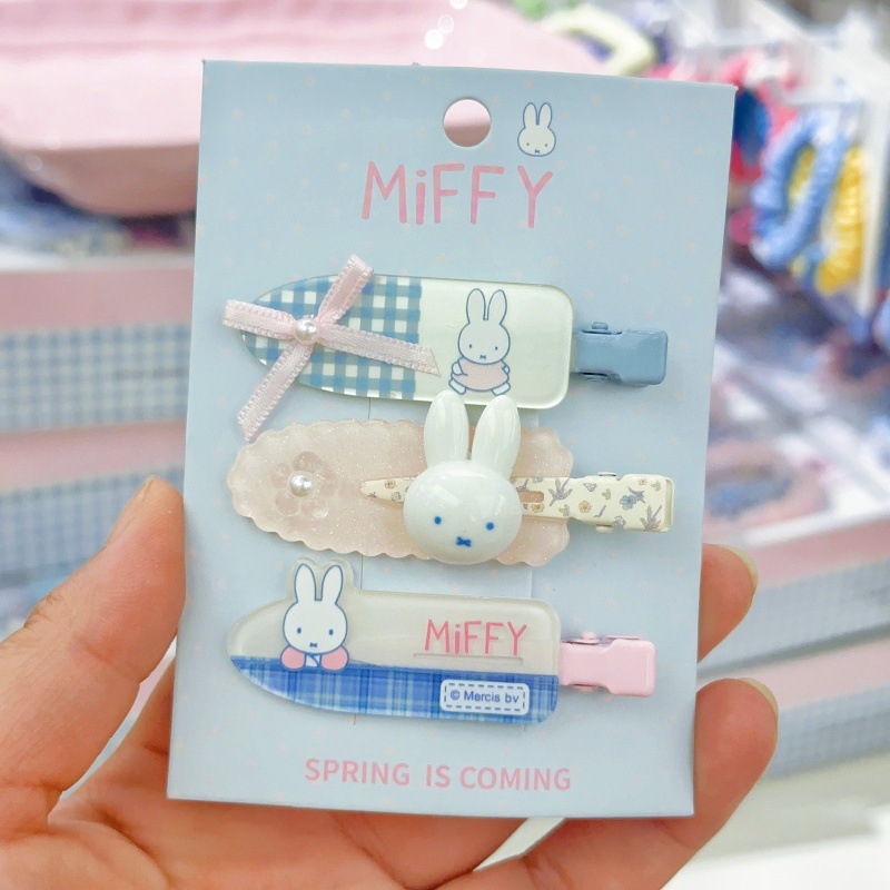 新しいミッフィーウサギの前髪クリップシンプルで甘い写真装飾ク - Clip In Hair Piece のレビューと価格