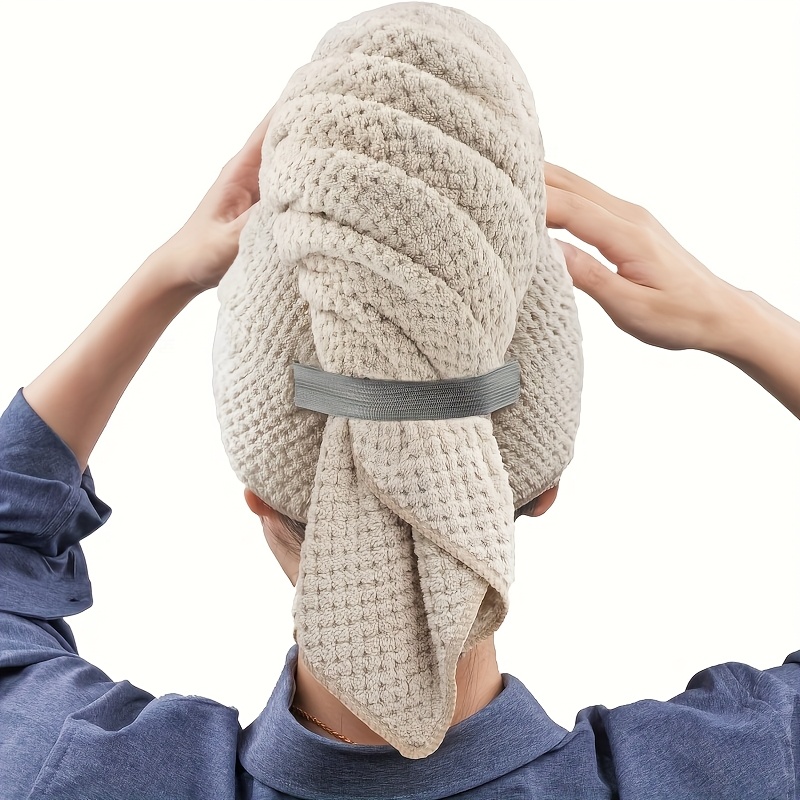 マイクロファイバーヘアタオル特大サイズ速乾ヘアタオルラップ、 - Hair Turban Towel のレビューと価格