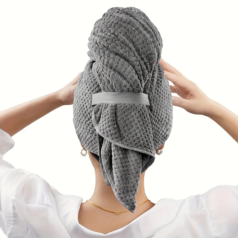 マイクロファイバーヘアタオル特大サイズ速乾ヘアタオルラップ、 - Hair Turban Towel のレビューと価格