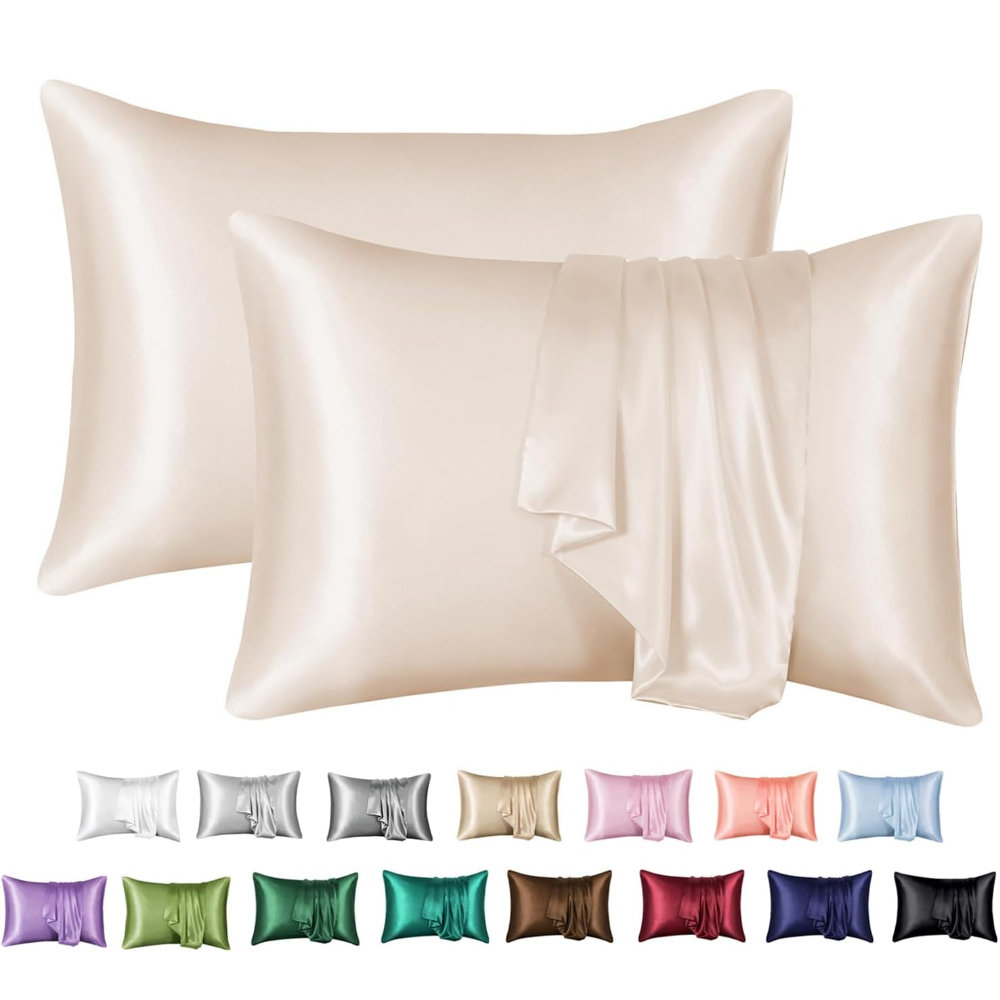 髪と肌用のサテン枕カバー 2 パック シルク枕カバーに似た非 - Satin Pillowcase Silk のレビューと価格