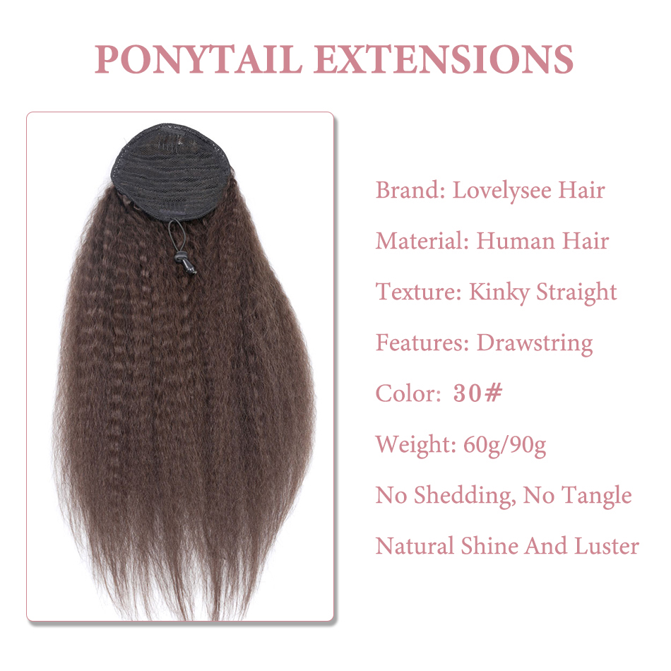 ポニーテールエクステンション、100% 人毛、スキニー、スト - Clip In Hair Piece のレビューと価格