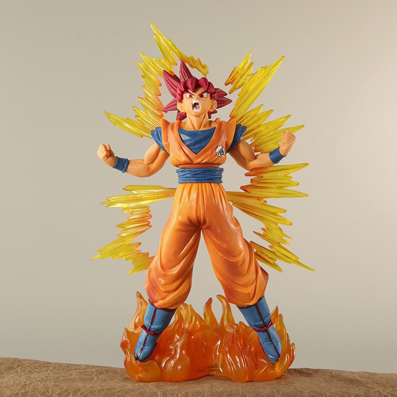 ドラゴンボール超サイヤ人ゴッド孫悟空赤髪オーラフィギュアアニ - Hair Care Gift のレビューと価格