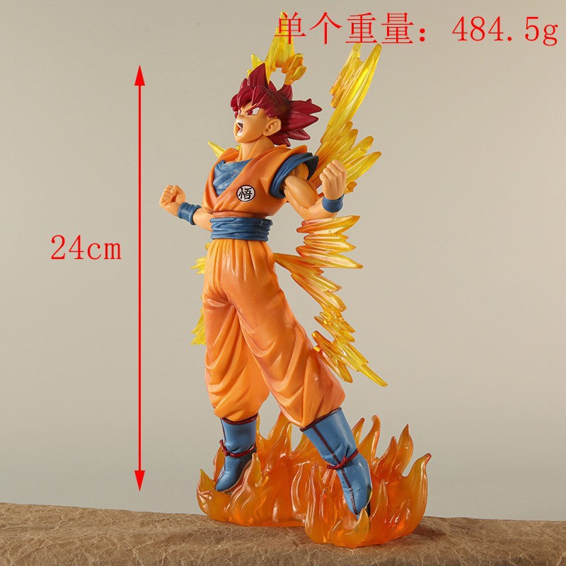 ドラゴンボール超サイヤ人ゴッド孫悟空赤髪オーラフィギュアアニ - Hair Care Gift のレビューと価格