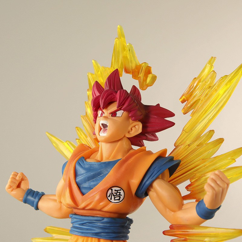 ドラゴンボール超サイヤ人ゴッド孫悟空赤髪オーラフィギュアアニ - Hair Care Gift のレビューと価格