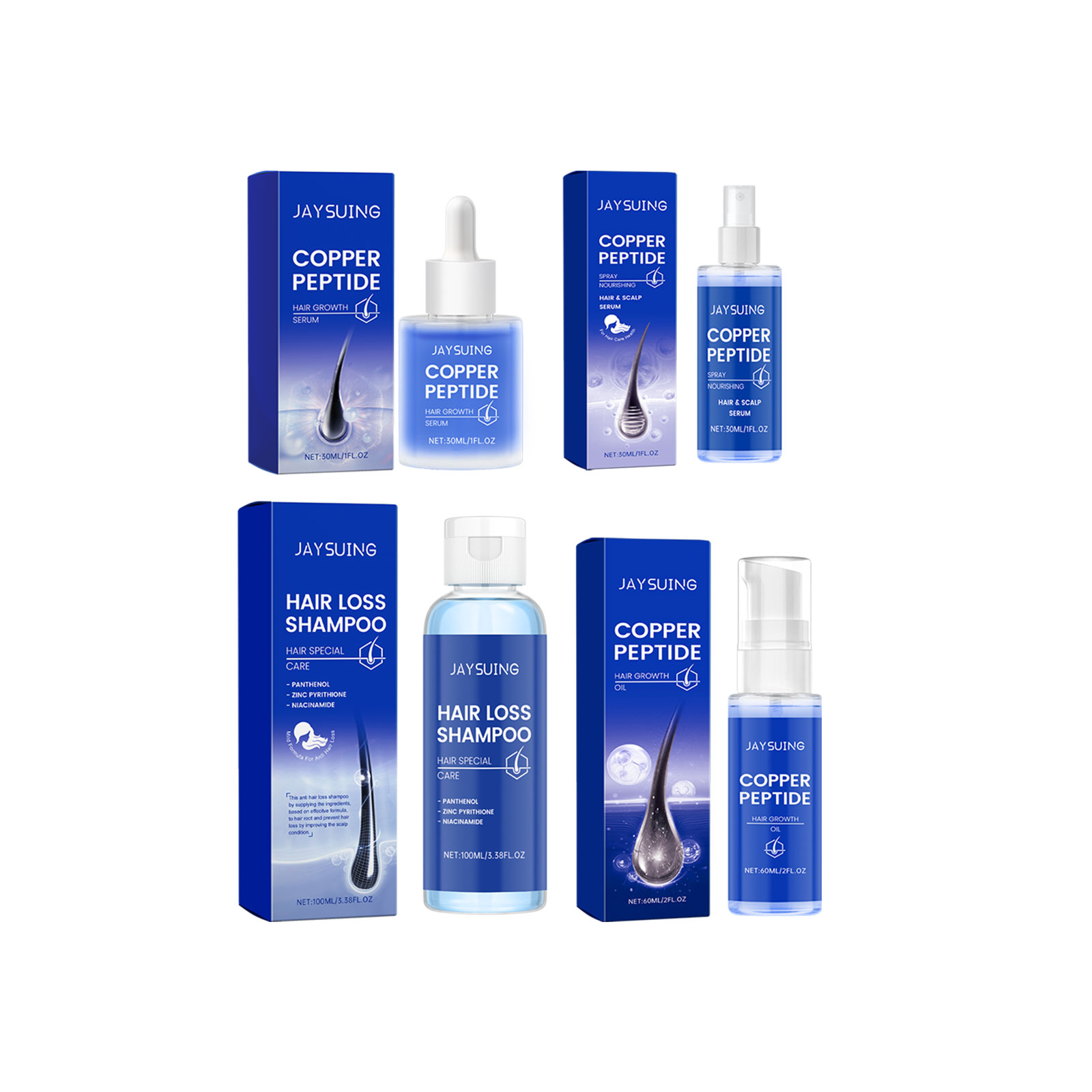 銅製の成長血清,育毛スプレー,頭皮に栄養を与える,脱毛防止, - Hair Care Oil Serum のレビューと価格