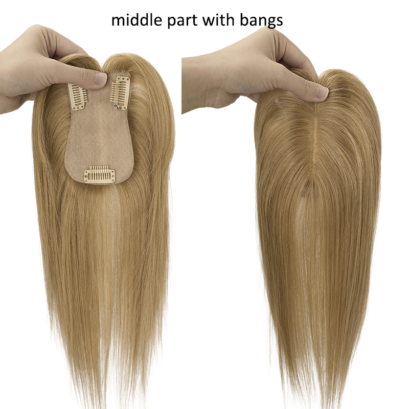 7 × 11 センチメートル女性かつら人毛ウィッグストレート - Clip In Hair Piece のレビューと価格