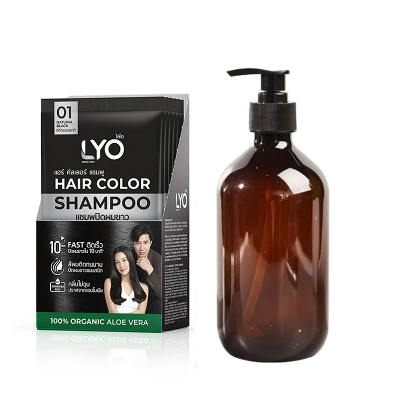 Lyo-天然植物の染毛剤とシャンプーのボトル,栄養のあるケア - Hair Care Nature のレビューと価格