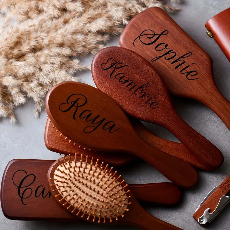 彫刻名白檀ヘアコーム - 中毛、帯電防止、マッサージドライヘ - Hair Care Gift のレビューと価格