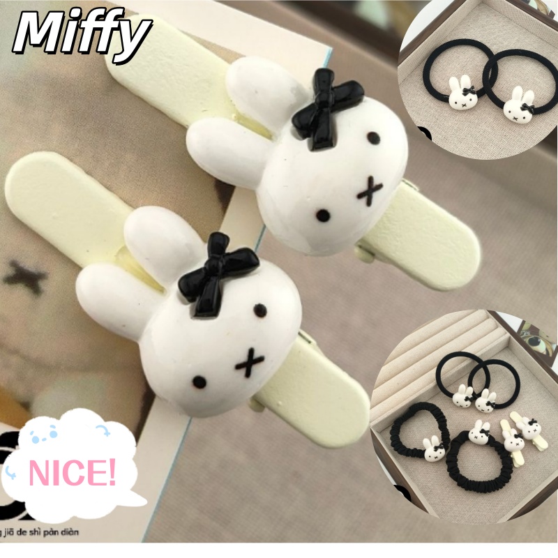 かわいいミッフィーバニーボウヘアタイ、ブラックカートゥーンダ - Clip In Hair Piece のレビューと価格