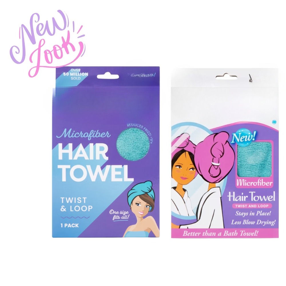 孔雀青色のマイクロファイバーヘアツイストタオル、速乾性、縮れ - Hair Turban Towel のレビューと価格
