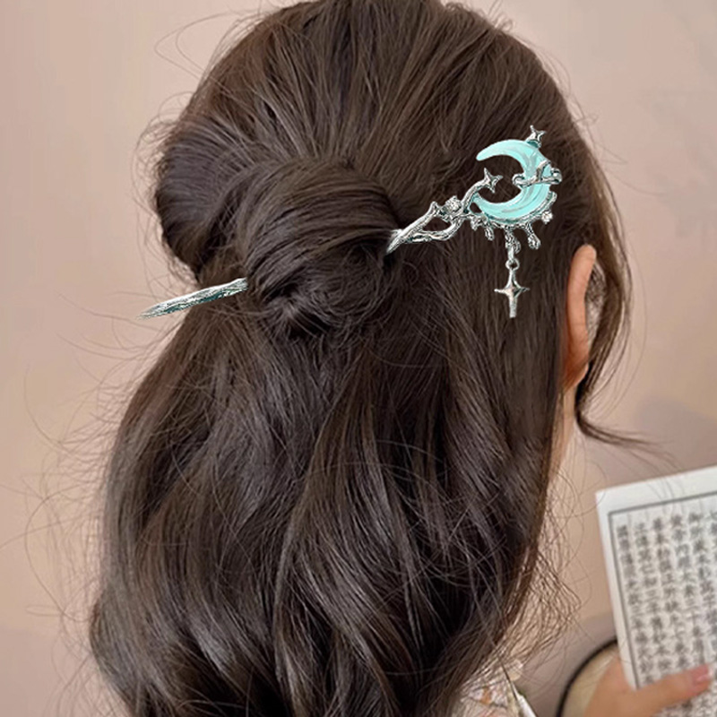 ムーンスターヘアピン女性用ブライダルウェディング漢服チャイナ - Hair Care Japanese のレビューと価格