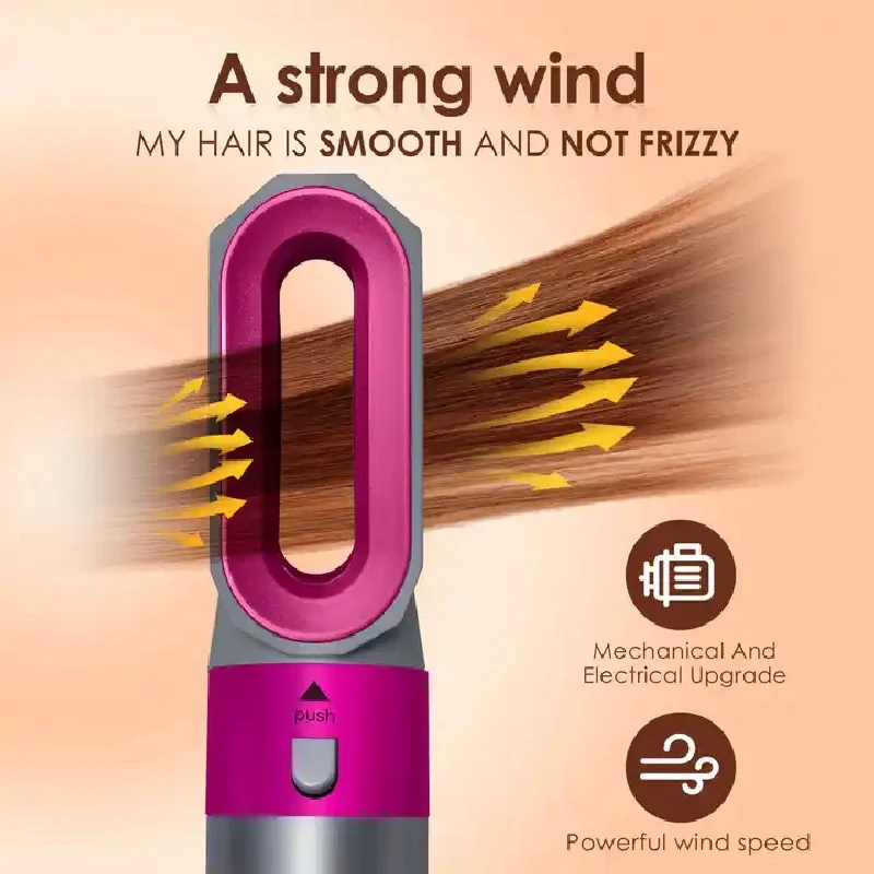 ヘアドライヤー 5-In-1 電気ヘアコーム マイナスイオン - Hair Care Japanese のレビューと価格