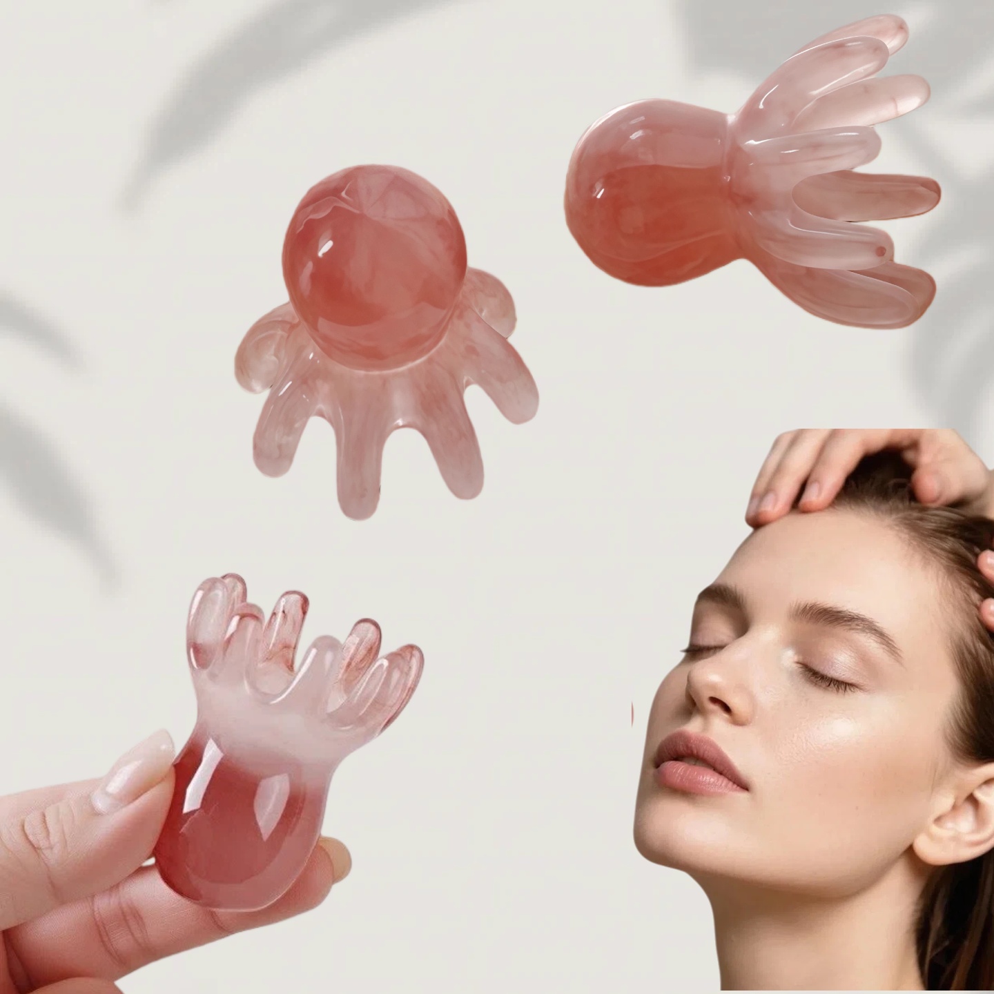 かわいいタコ頭皮マッサージコーム（樹脂製）｜韓国ヘアケア、ス - Hair Care Korea のレビューと価格