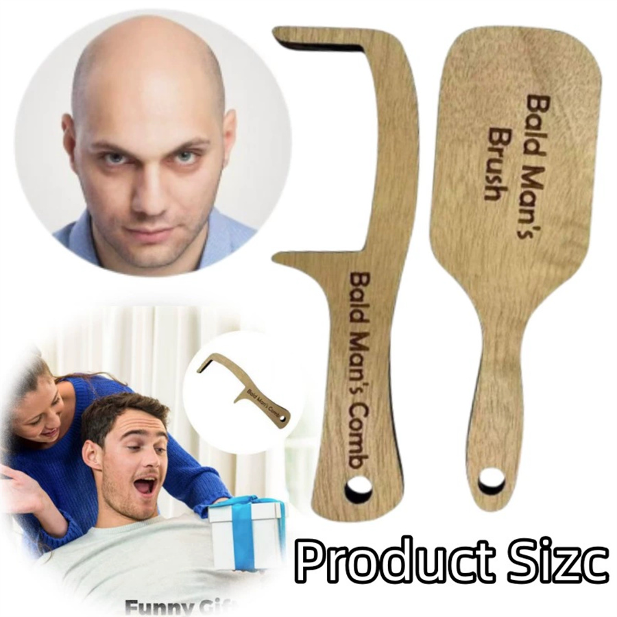 ハゲ男性用木製櫛 面白いギフト クラフトアイテム ギャグプレ - Hair Care Gift のレビューと価格