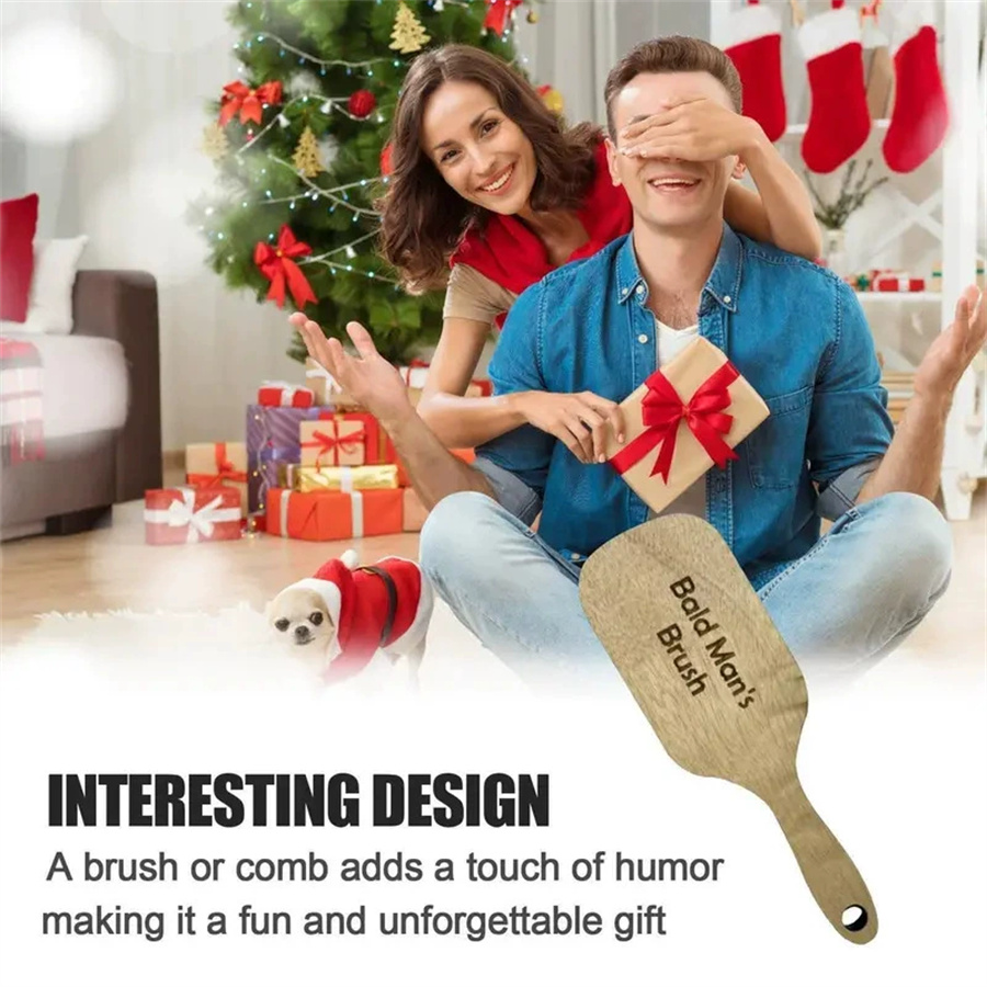 ハゲ男性用木製櫛 面白いギフト クラフトアイテム ギャグプレ - Hair Care Gift のレビューと価格