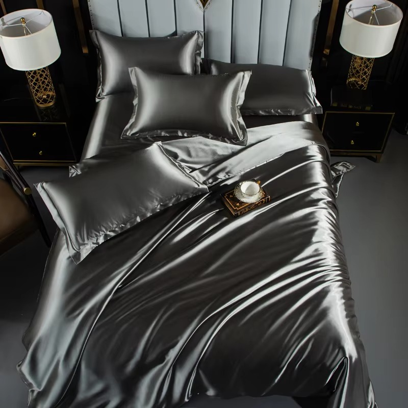 高級100%純粋桑絹寝具セット ダブル ソリッドシルク ポリ - Satin Pillowcase Silk のレビューと価格