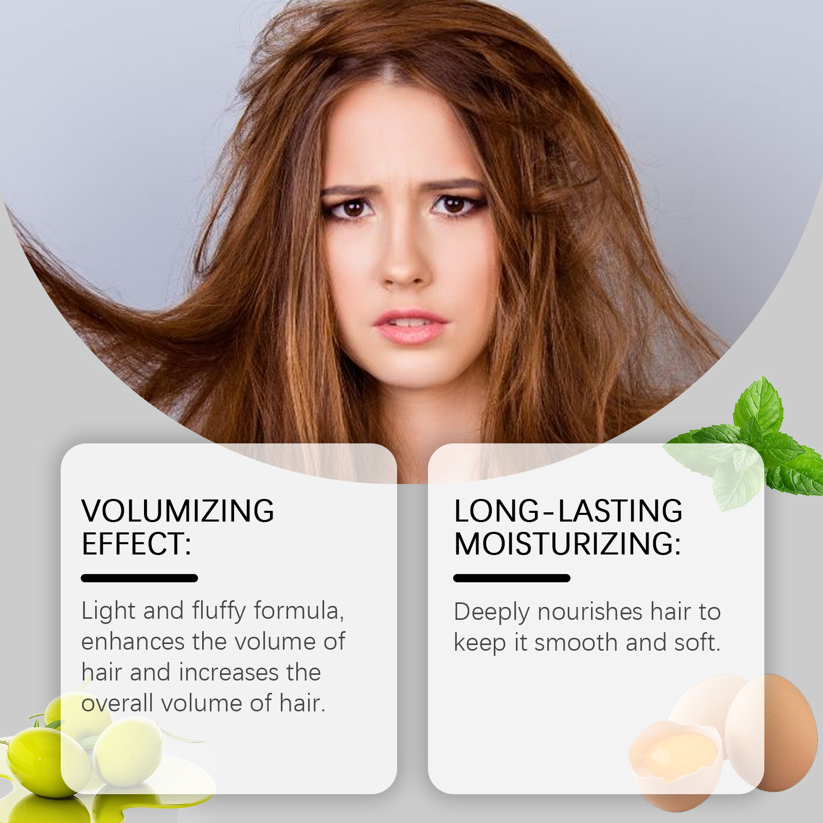 卵の成分配合ヘアオイルで、髪を柔らかく滑らかに整え、輝きを与 - Hair Care Nature のレビューと価格