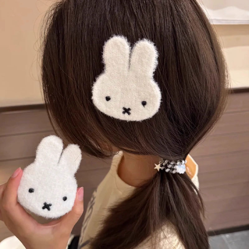 新しいミッフィーウサギのベルクロヘアステッカー、ヘアアクセサ - Clip In Hair Piece のレビューと価格