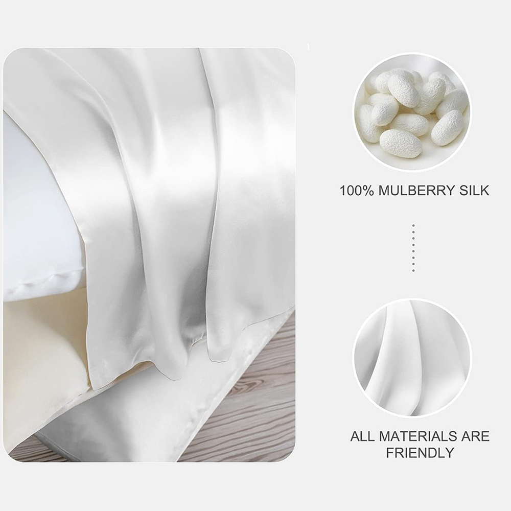 6A 30MM 100%両面純粋天然桑絹枕カバー、高級高品質 - Satin Pillowcase Silk のレビューと価格